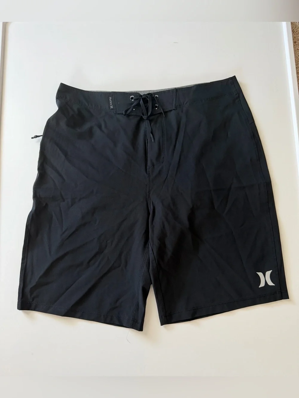 Hurley Men’s One & Only Phantom Solid Black Boardshorts W30 9” Inseam NWT Swim